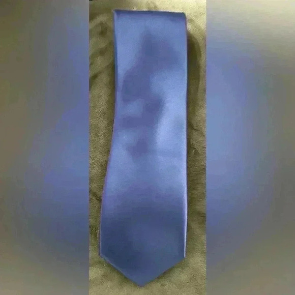 💟Men’s Blue Satin Neck Tie - Picture 5 of 12